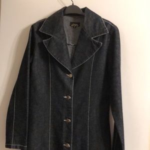 Vintage denim long coat. Size Medium Costa Blanca
